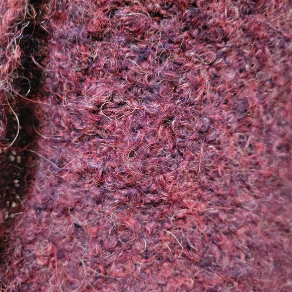 Tabask handmade in Peru small purple alpaca & wool blend cardigan - Picture 2 of 11